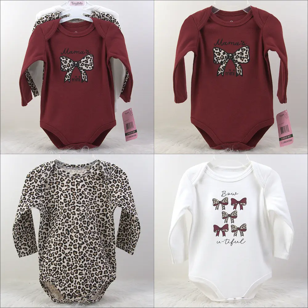Creeper Baby Long Sleeve Bodysuit Set of 3 Blue — feature 30