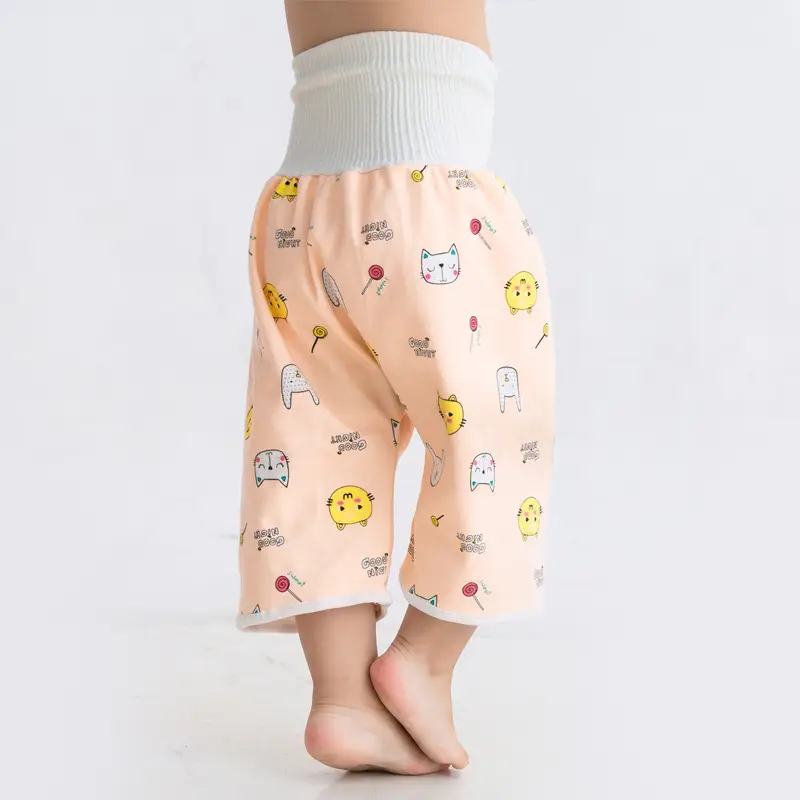 Yellow Cartoon Baby Diaper Pants Waterproof Leak Proof