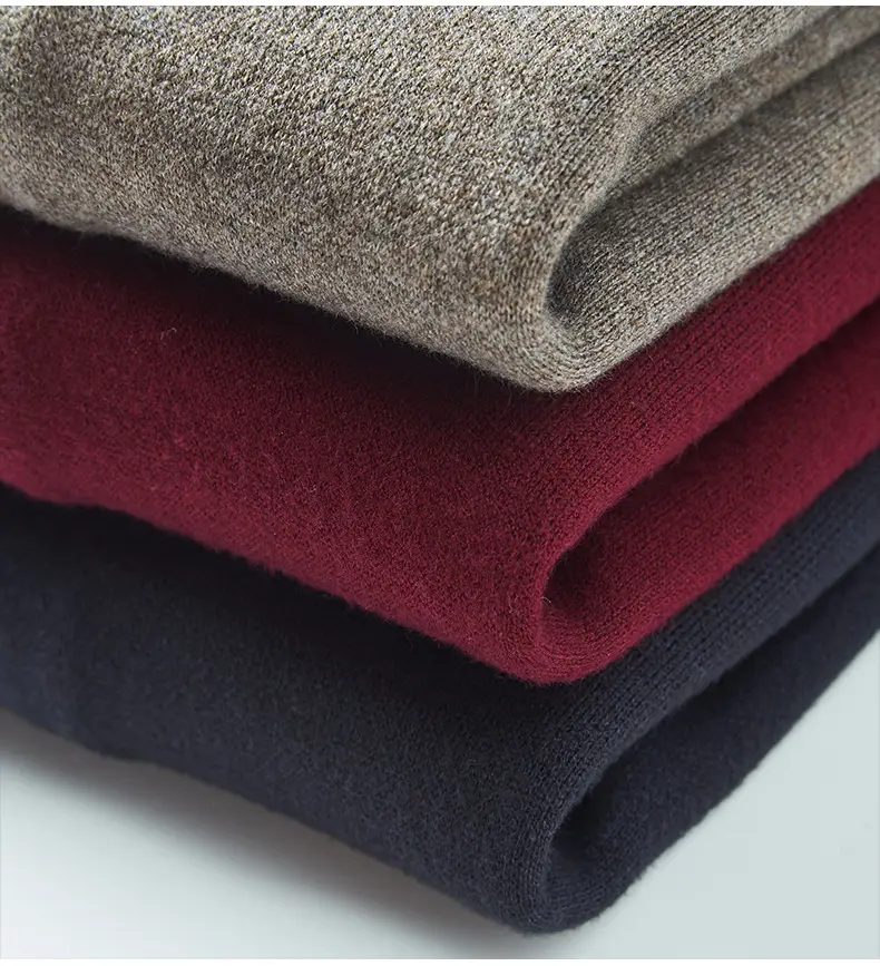 Middle-Aged Men Fleece Lined Sweater Black — feature 10