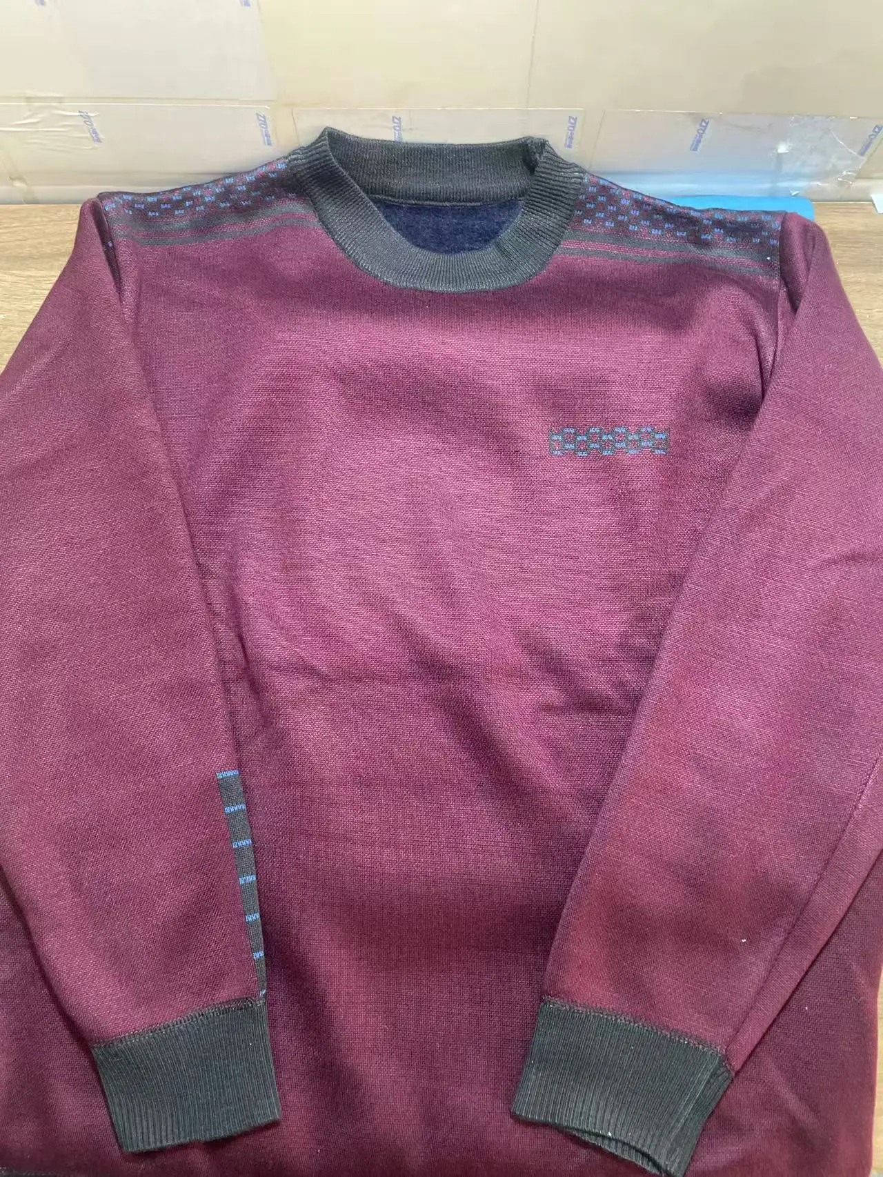 Middle-Aged Men Fleece Lined Sweater Black — feature 31