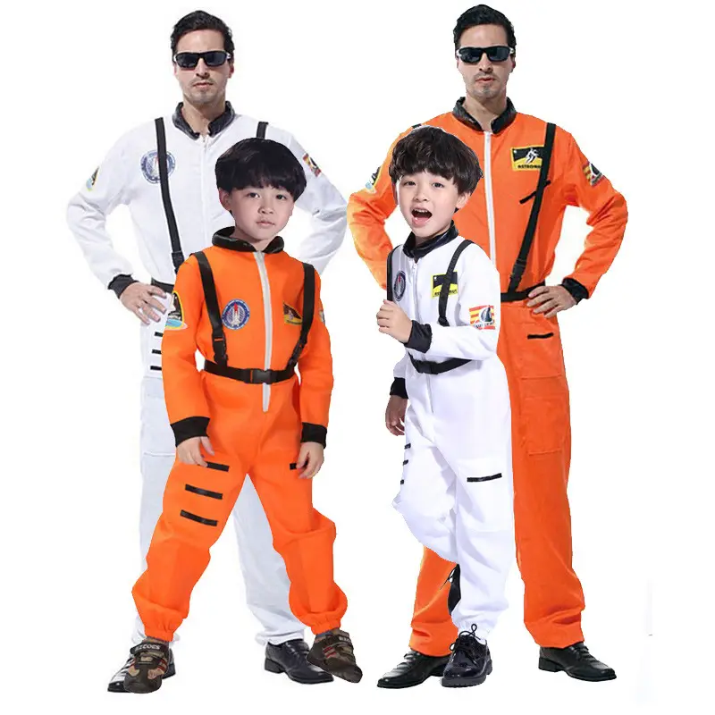 Children's White Space Suit Astronaut Costume Adult Men Women - Image 5