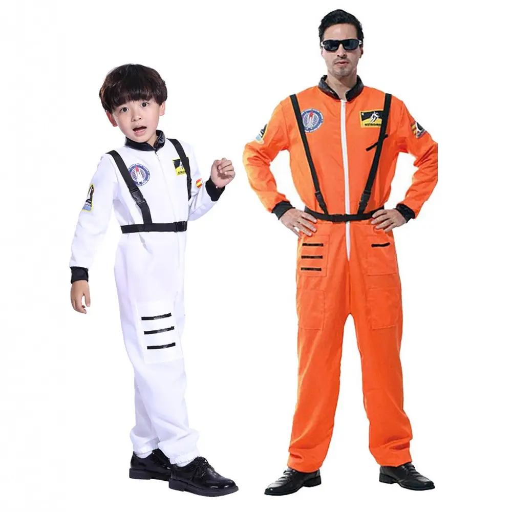 Children's White Space Suit Astronaut Costume Adult Men Women - Image 6
