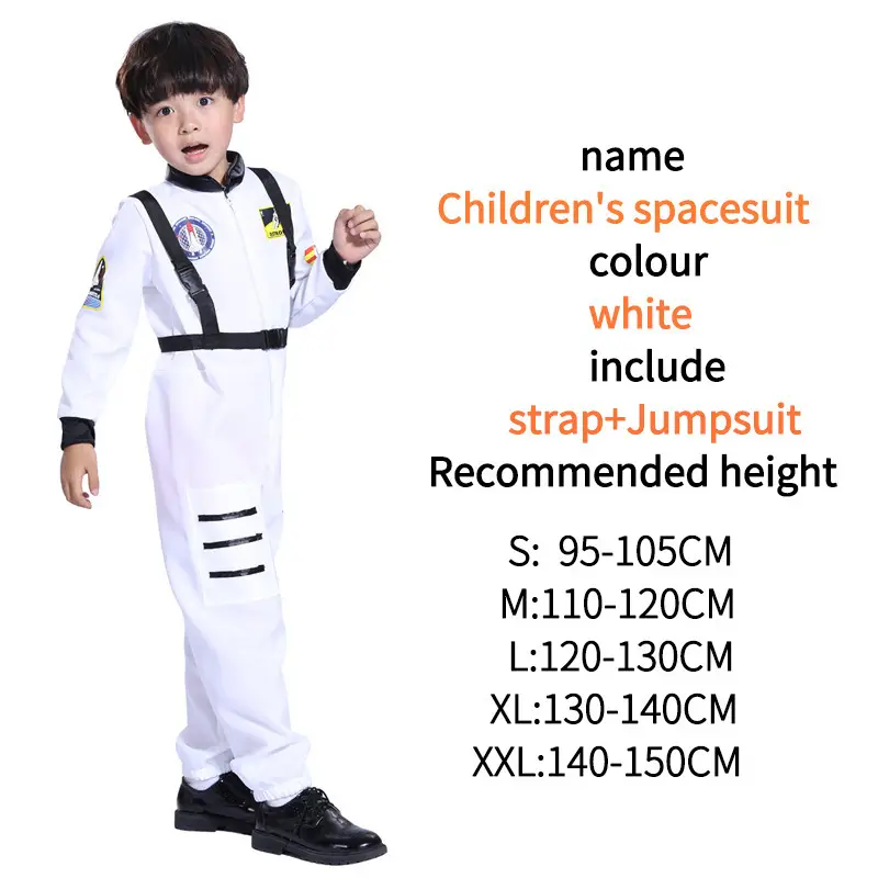 Children's White Space Suit Astronaut Costume Adult Men Women - Image 7