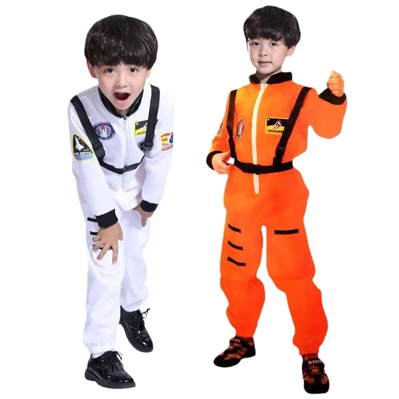 Children's White Space Suit Astronaut Costume Adult Men Women - Image 9