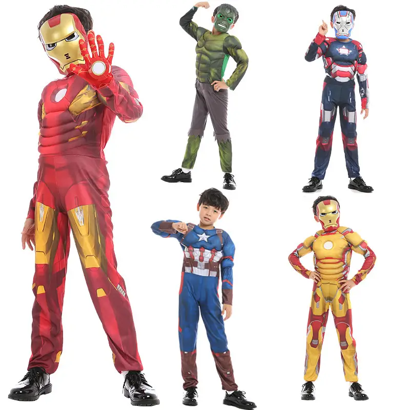 Kids Captain America Suit Iron Man Multi Color Size - Image 14