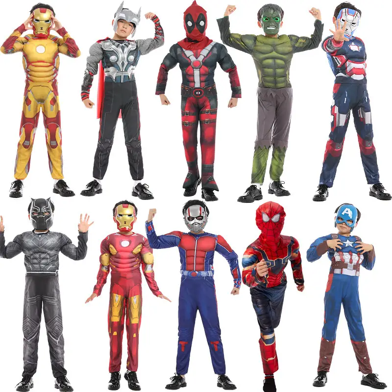 Kids Captain America Suit Iron Man Multi Color Size - Image 15