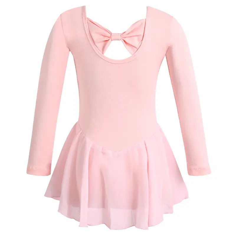 Light Blue Fleece Lined Ballet Dress for Girls - Image 12