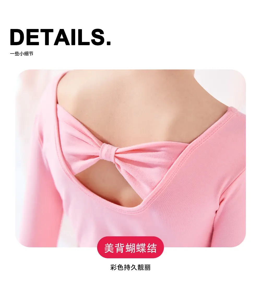 Light Blue Fleece Lined Ballet Dress for Girls — feature 5