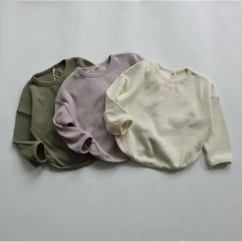 2026 Spring Boys Long Sleeve T-Shirt Olive Green Loose Fit - Image 4