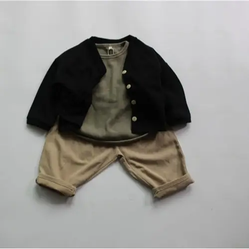 2026 Spring Boys Long Sleeve T-Shirt Olive Green Loose Fit - Image 5