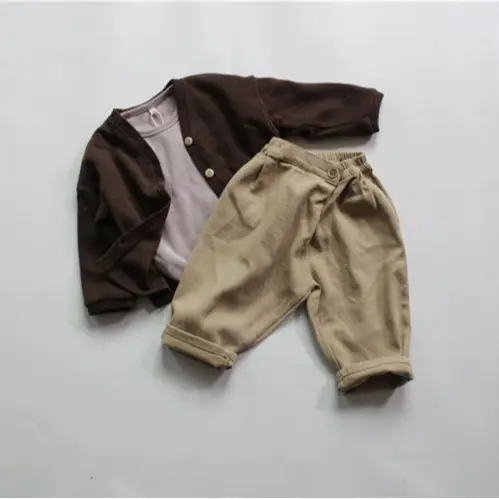 2026 Spring Boys Long Sleeve T-Shirt Olive Green Loose Fit - Image 6
