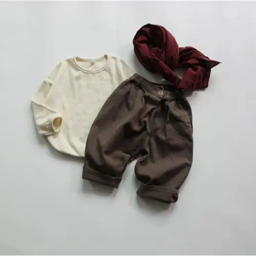 2026 Spring Boys Long Sleeve T-Shirt Olive Green Loose Fit - Image 7