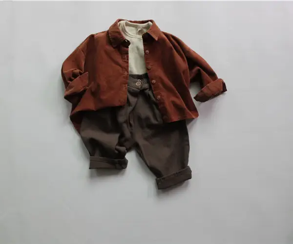 2026 Spring Boys Long Sleeve T-Shirt Olive Green Loose Fit — feature 7