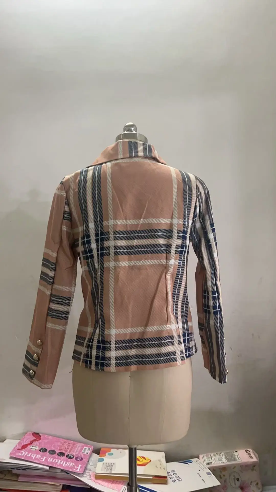 Black Printed Long Sleeve Jacket with Gold Embroidery — feature 29