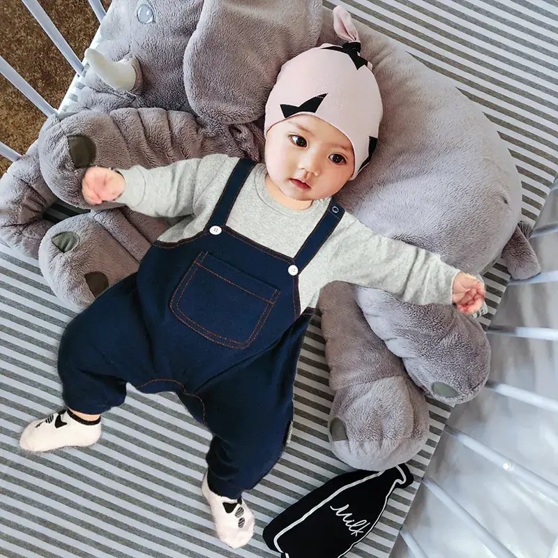 Baby Strap Gentleman Fleece Jumpsuit Set - Image 5
