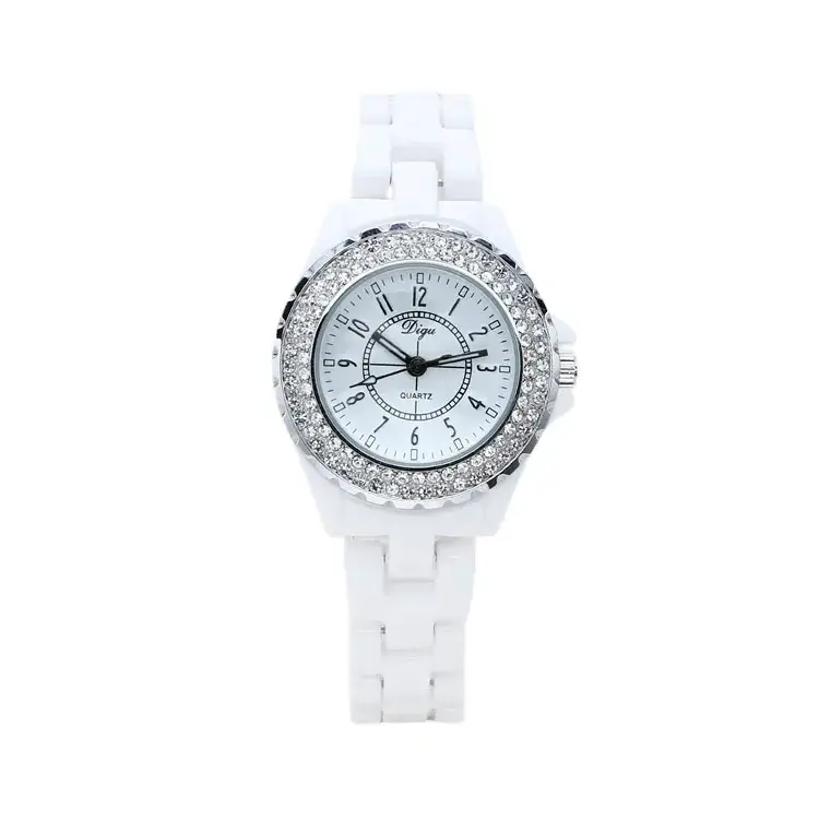 White Diamond Studded Women's Quartz Watch - Image 6