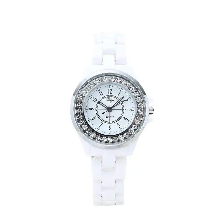 White Diamond Studded Women's Quartz Watch - Image 7
