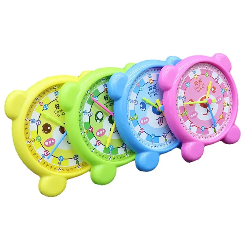 Kids Cat Design Educational Clock with 3 Needles - Image 11