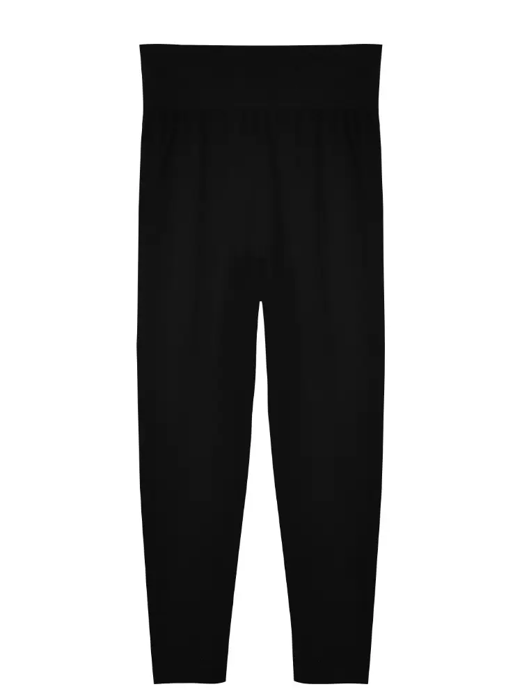 Black Slim Skinny Plus Size Leggings Modal Winter - Image 2