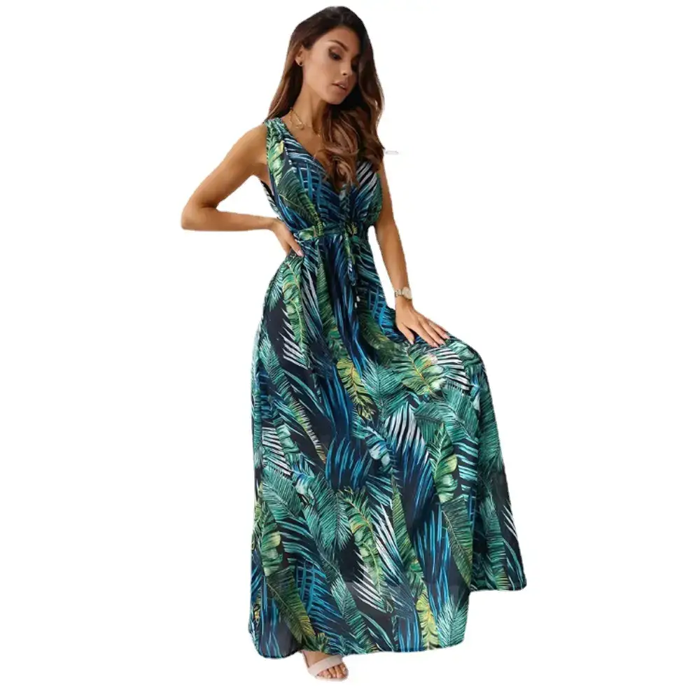 2025 Summer Floral V-Neck Backless Dress for Women - Image 9