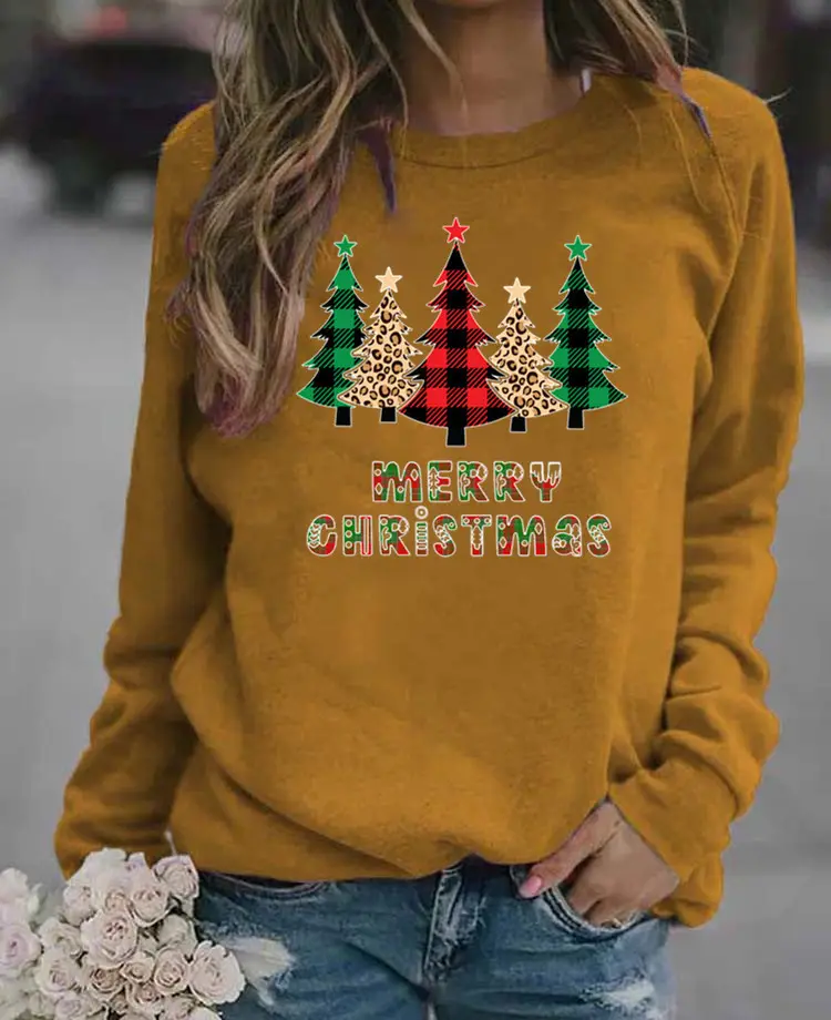 Women Purple Christmas Sweatshirt Long Sleeve - Image 10