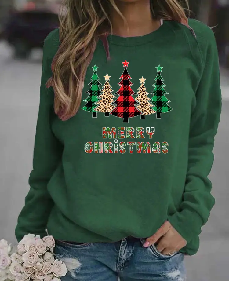 Women Purple Christmas Sweatshirt Long Sleeve - Image 12