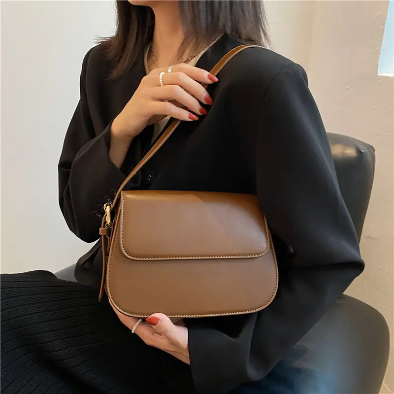 Brown Retro Square Shoulder Bag for Women 2021 - Image 2