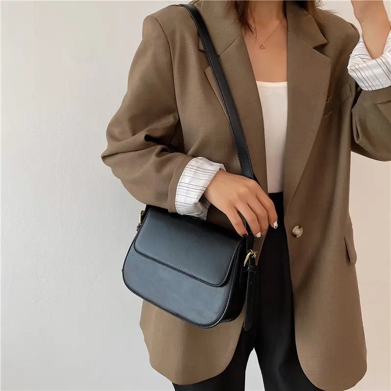 Brown Retro Square Shoulder Bag for Women 2021 - Image 3