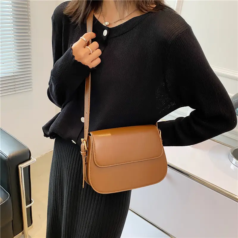 Brown Retro Square Shoulder Bag for Women 2021 - Image 4