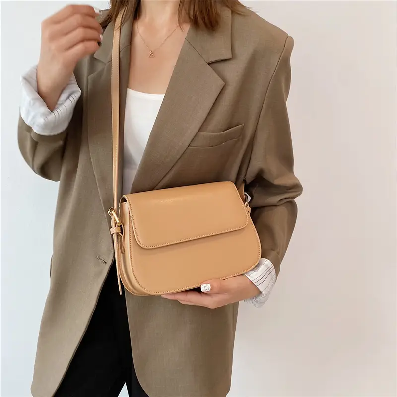 Brown Retro Square Shoulder Bag for Women 2021 - Image 5
