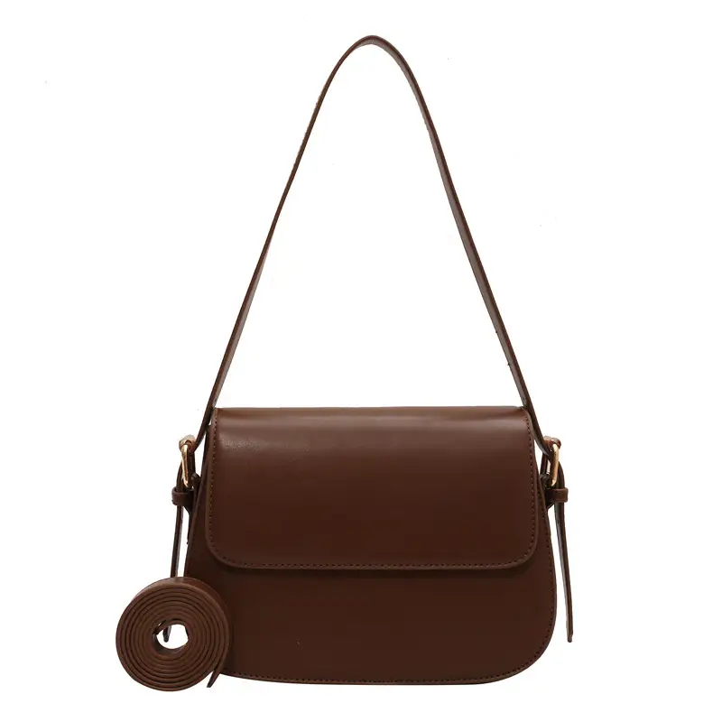 Brown Retro Square Shoulder Bag for Women 2021 - Image 6
