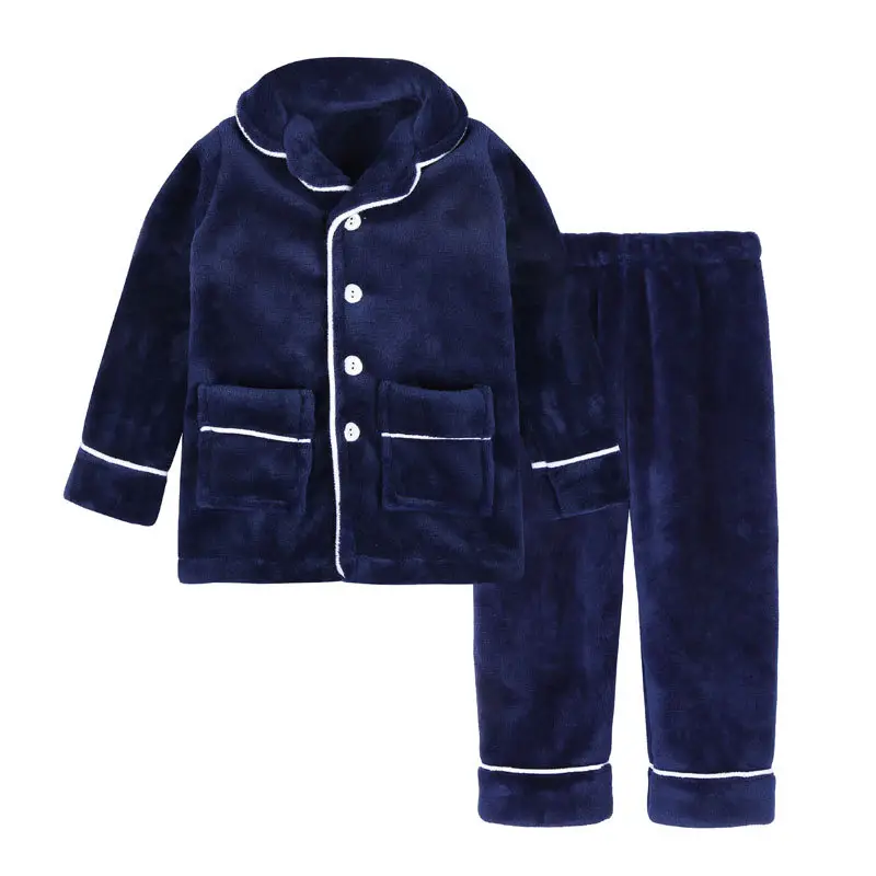 Girls Pajamas Coral Lip Print Flannel Suit Winter - Image 9