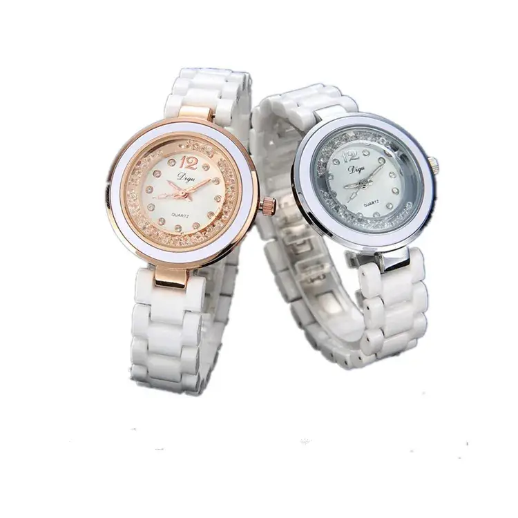 Women Korean Style White Diamond Watch Quartz - Image 5