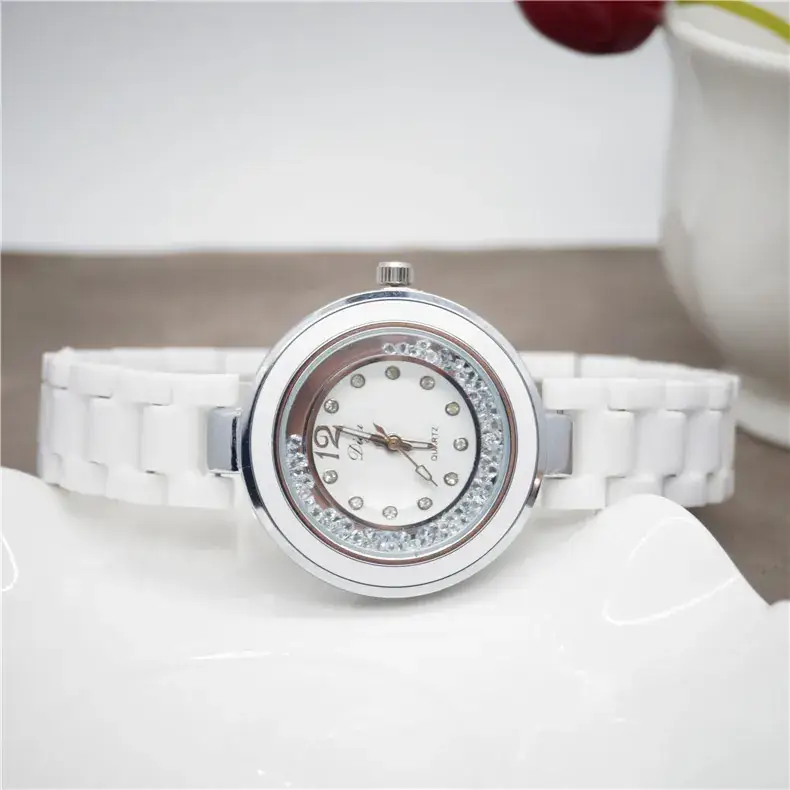 Women Korean Style White Diamond Watch Quartz - Image 7