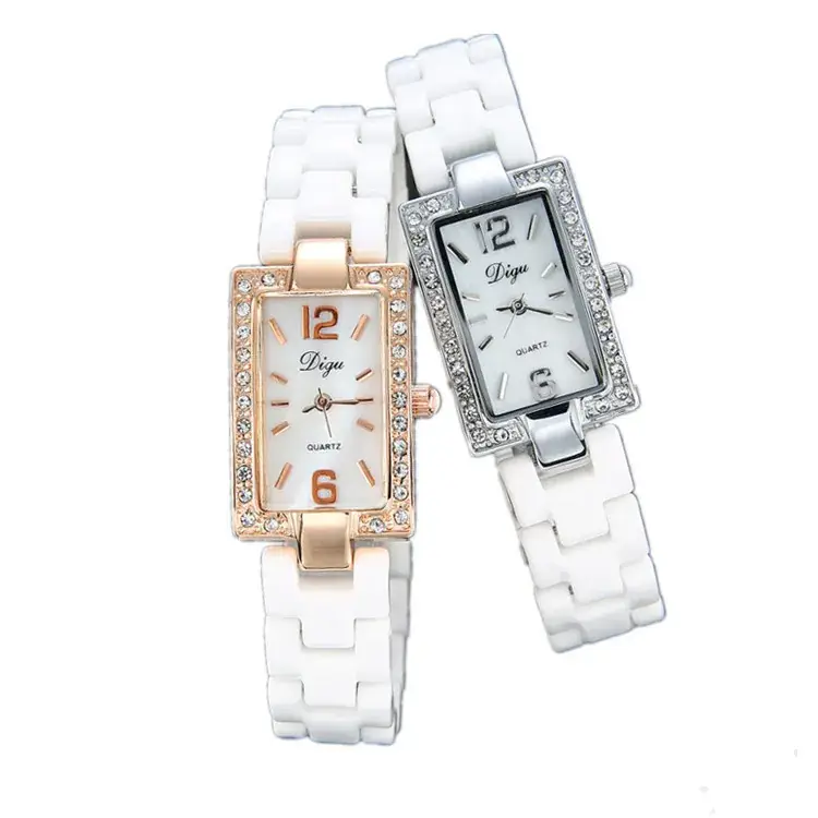 Women Korean Style White Diamond Watch Quartz - Image 9