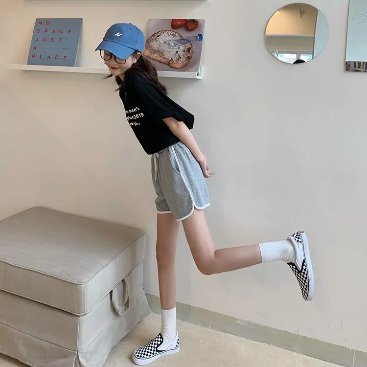 Women Black Cotton Drawstring Shorts 2025 Summer — feature 15