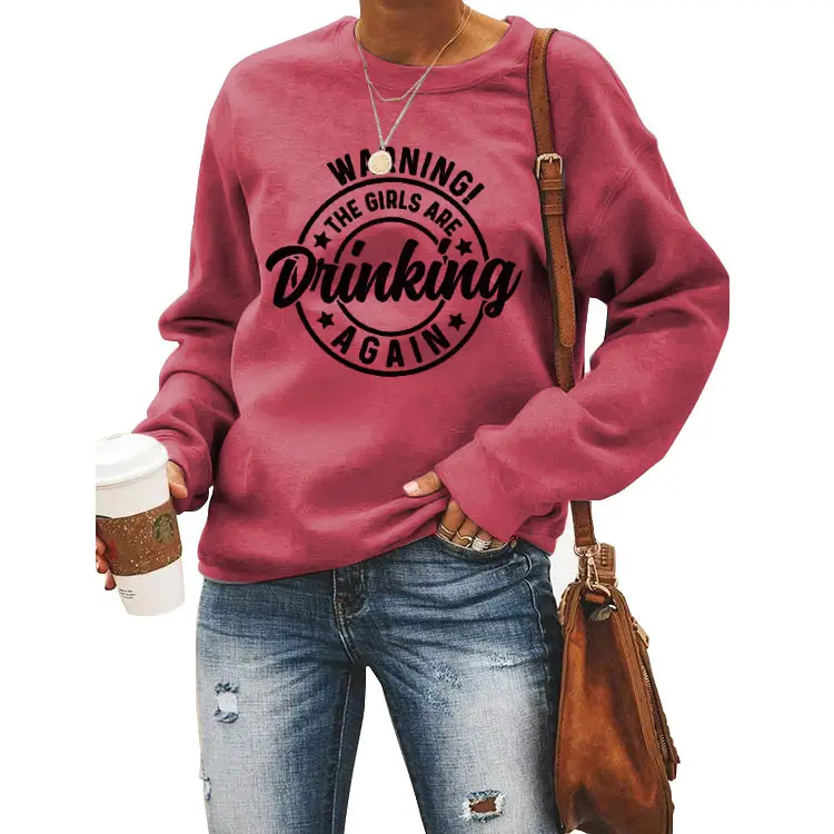 WARNING! Drinking Again Printed T-Shirt for Men
