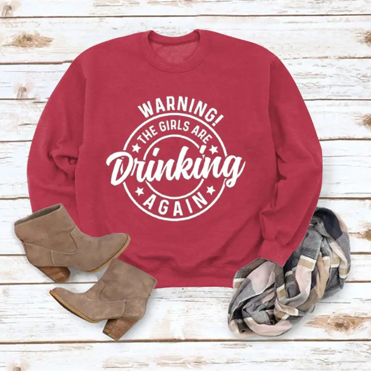 WARNING! Drinking Again Printed T-Shirt for Men