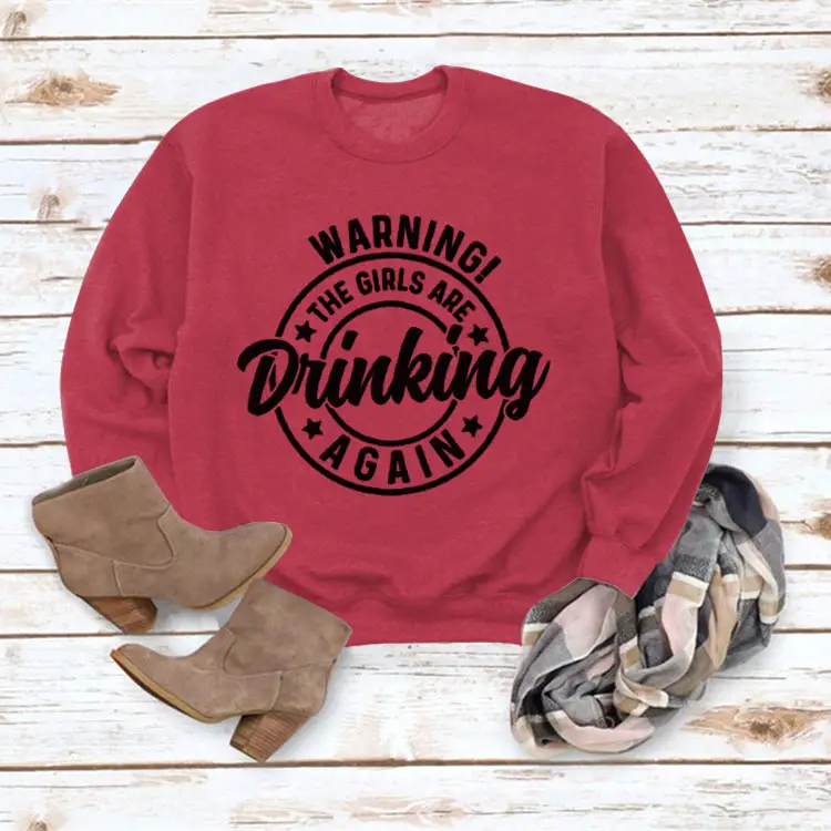 WARNING! Drinking Again Printed T-Shirt for Men