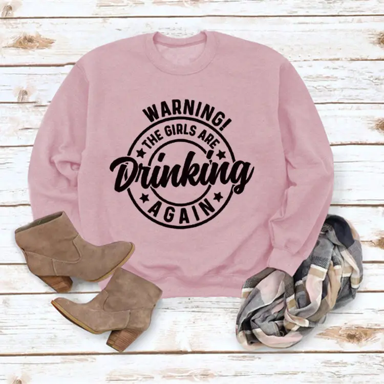 WARNING! Drinking Again Printed T-Shirt for Men