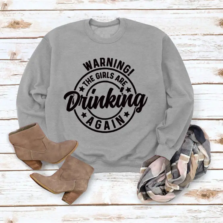 WARNING! Drinking Again Printed T-Shirt for Men