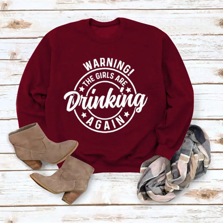 WARNING! Drinking Again Printed T-Shirt for Men