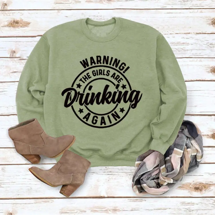 WARNING! Drinking Again Printed T-Shirt for Men