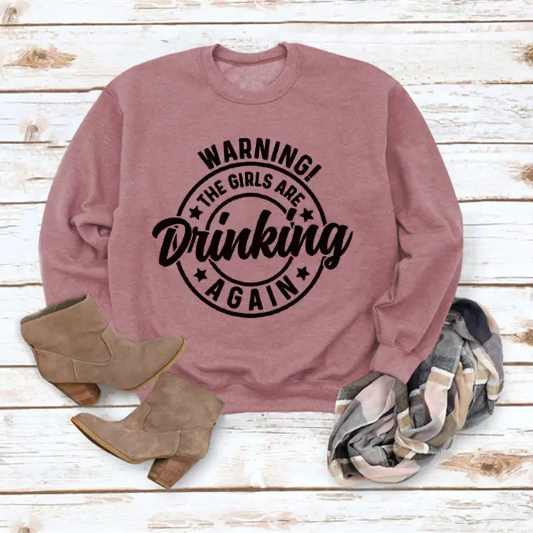WARNING! Drinking Again Printed T-Shirt for Men