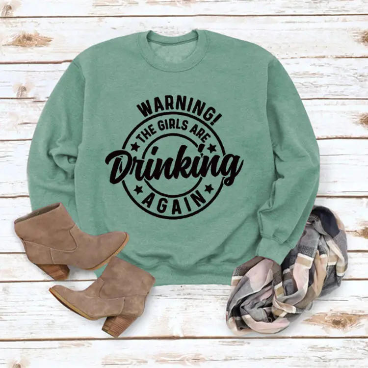 WARNING! Drinking Again Printed T-Shirt for Men