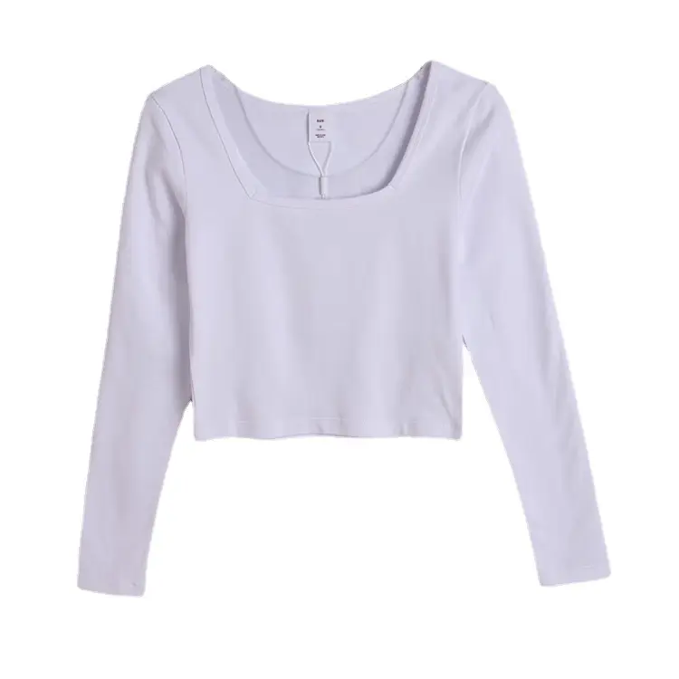 Women White Square Collar Shirt 2023 Slim Fit - Image 6