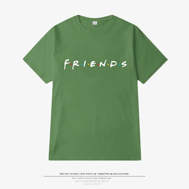 2024 Friends Printed Short Sleeve T-Shirt Blue