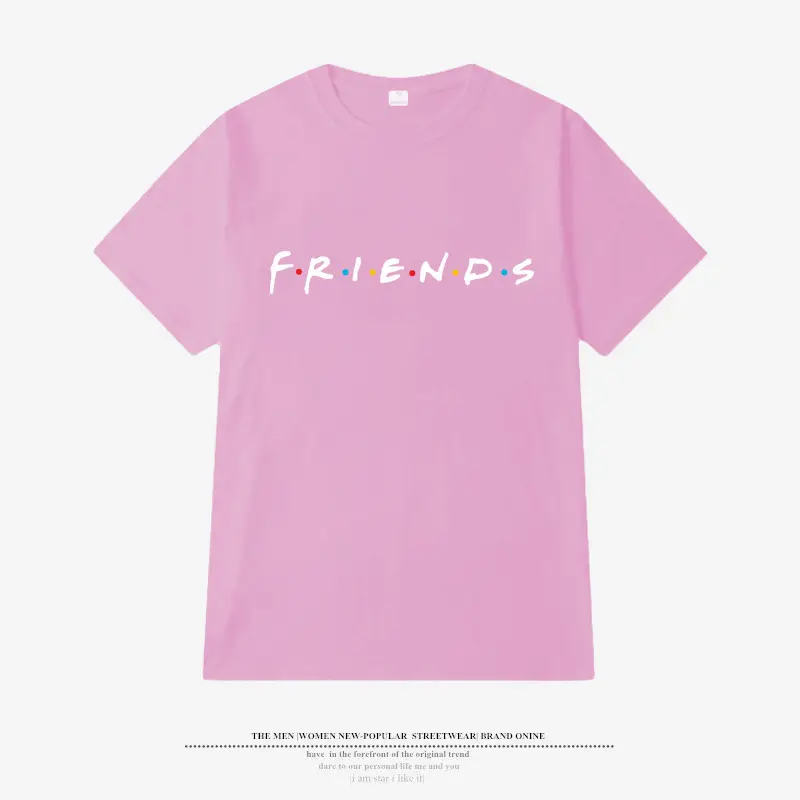 2024 Friends Printed Short Sleeve T-Shirt Blue