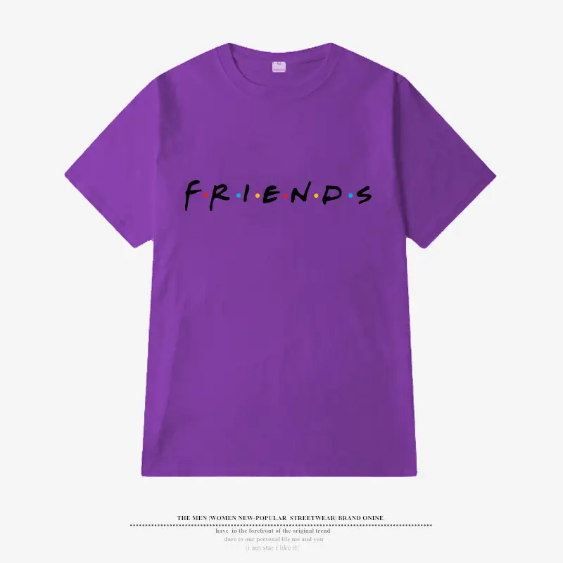 2024 Friends Printed Short Sleeve T-Shirt Blue