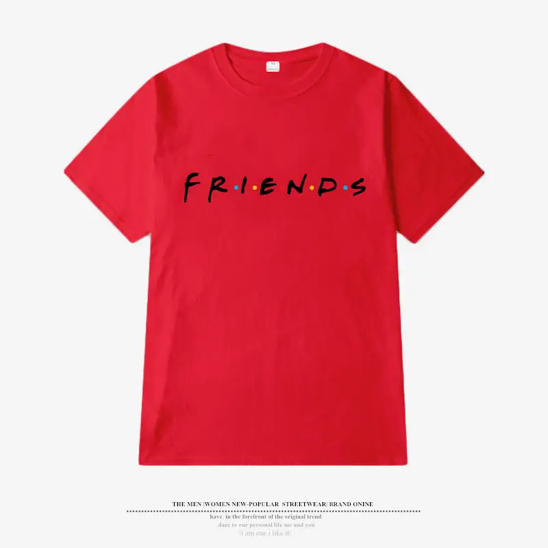 2024 Friends Printed Short Sleeve T-Shirt Blue
